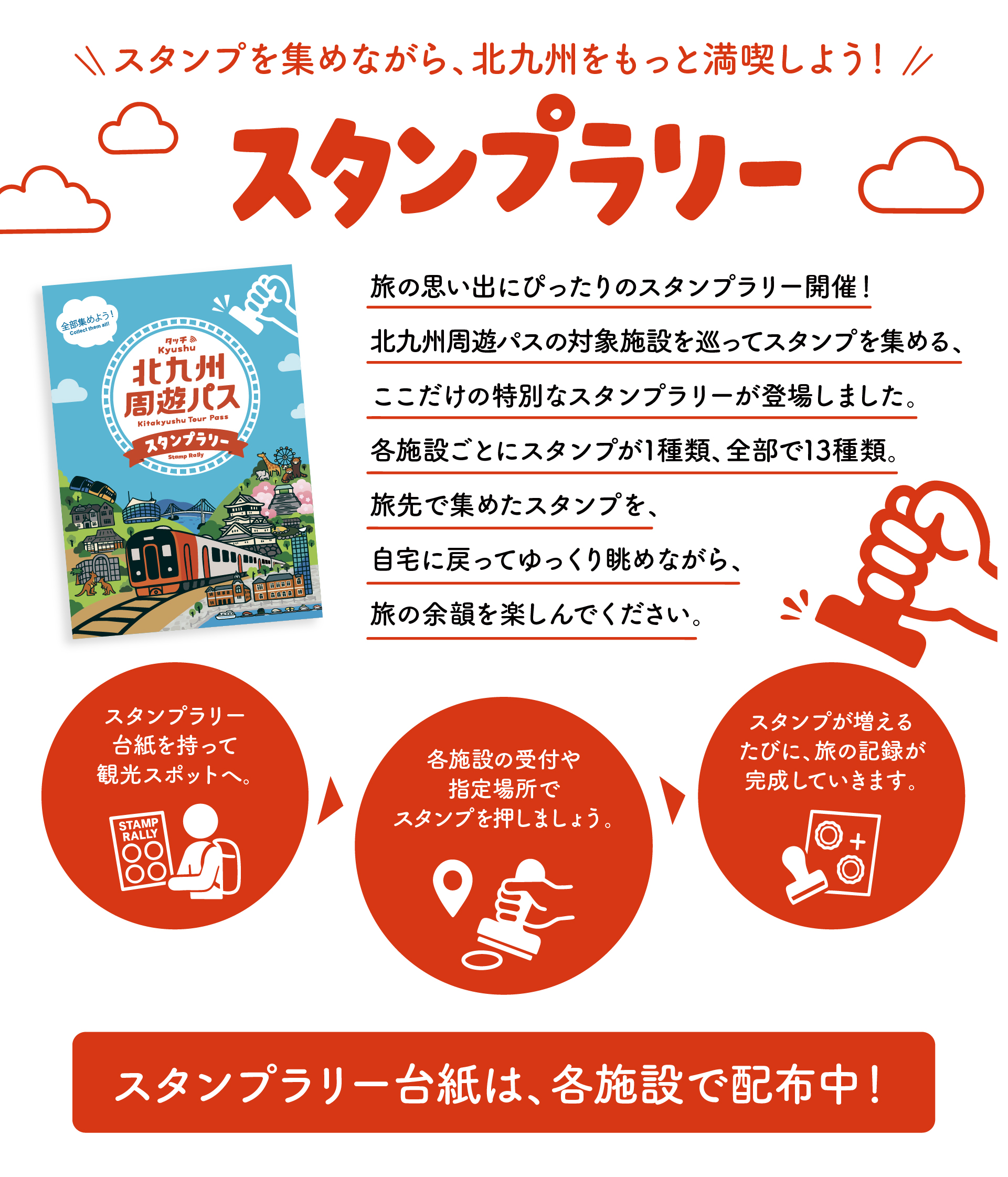 スタンプを集めながら、北九州をもっと満喫しよう！スタンプラリー